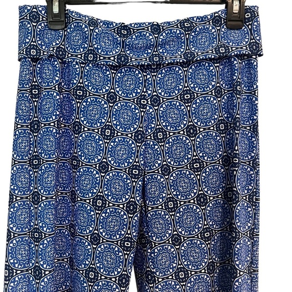 Helen Jon UPF 50 Antibes Fold Over Beach Pants Size Small Blue & White NWT - Picture 6 of 16